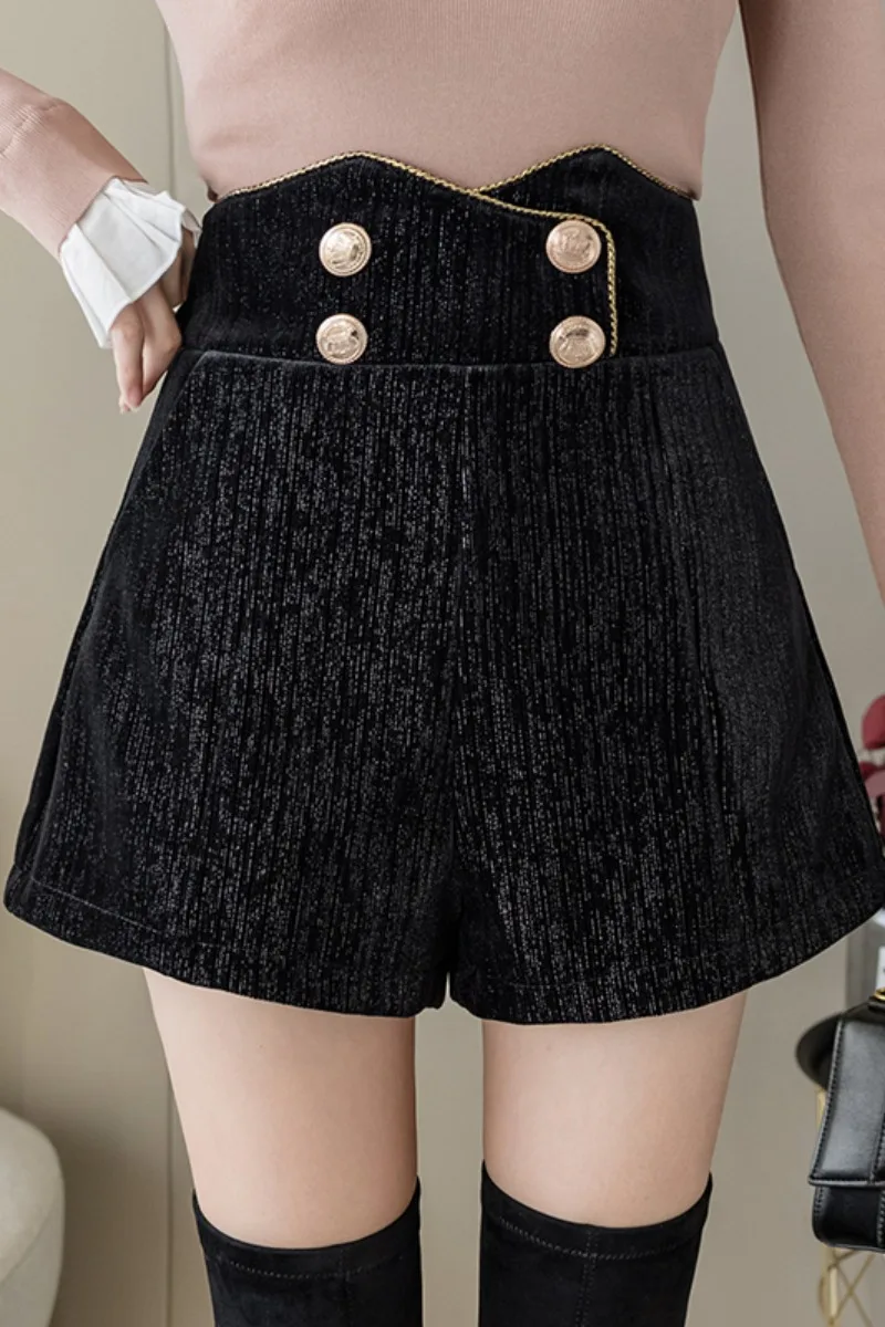 Korean High Waisted Bright Silk Loose Straight Casual Women's Wear New Slim A-line Wide Leg Shorts In Autumn And Winter 20
Korean High Waisted Bright Silk Loose Straight Casual Women's Wear New Slim A-line Wide Leg Shorts In Autumn And Winter 20