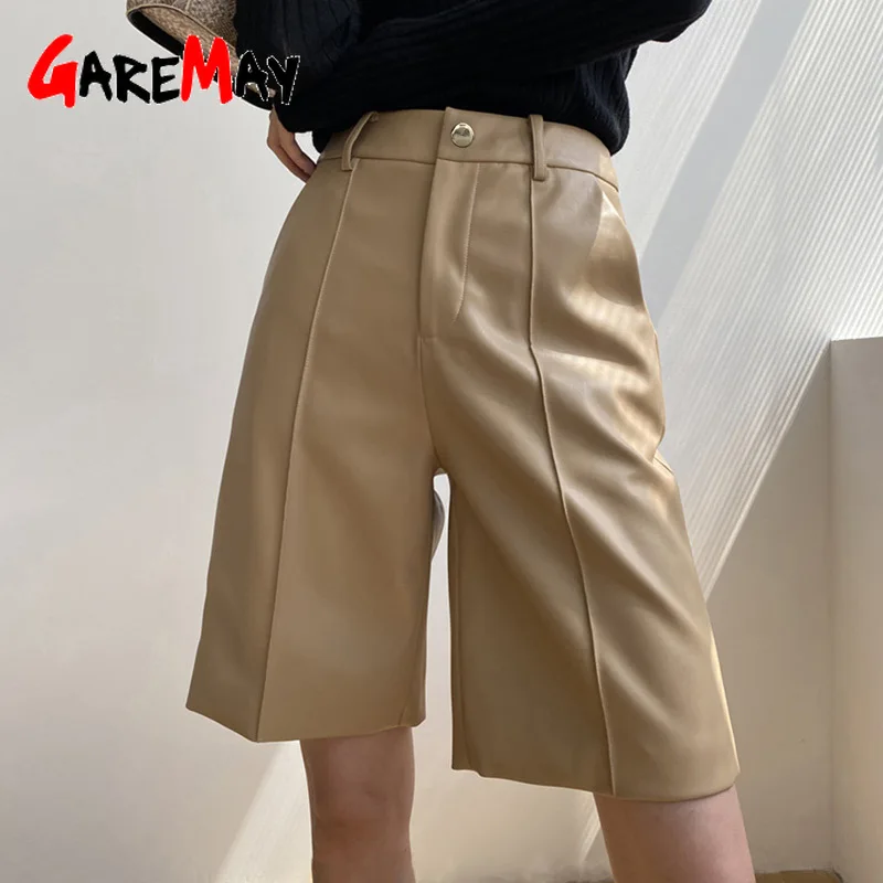 2021 Autumn Winter Women's Leather Shorts Loose Black Classic Casual Soft Long Office Knee-length Shorts for Women with Pockets
2021 Autumn Winter Women's Leather Shorts Loose Black Classic Casual Soft Long Office Knee-length Shorts for Women with Pockets