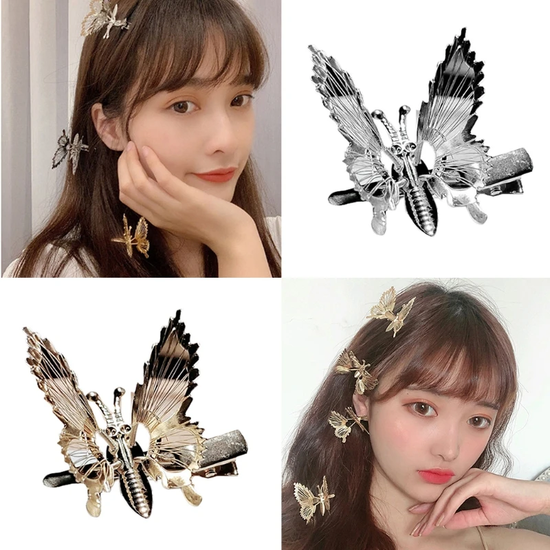 2021 Women Girls Hollow Out Moving Butterfly Hair Clips Metallic Golden Silver Alligator Hairpins Wedding Party Barrettes
2021 Women Girls Hollow Out Moving Butterfly Hair Clips Metallic Golden Silver Alligator Hairpins Wedding Party Barrettes