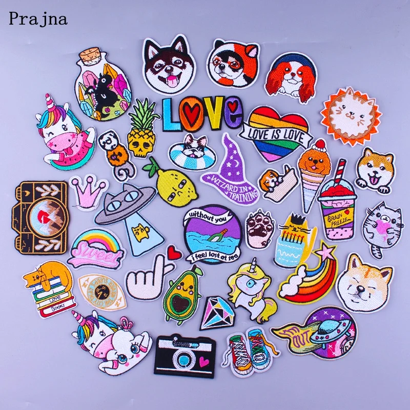 Prajna Cartoon Animals Patches Cute Cat Dog Unicorn Embroidered Patches For Clothing T-shirt DIY Iron On Patches For Kids Cloth
Prajna Cartoon Animals Patches Cute Cat Dog Unicorn Embroidered Patches For Clothing T-shirt DIY Iron On Patches For Kids Cloth