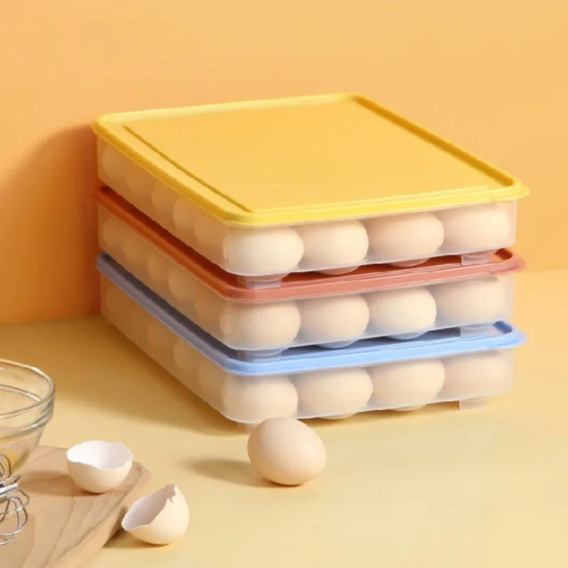 Household Refrigerator Large Egg Storage Box Capacity Box Plastic Frame To Superimpose Fresh Box With Band Cover For Kitchen 
Household Refrigerator Large Egg Storage Box Capacity Box Plastic Frame To Superimpose Fresh Box With Band Cover For Kitchen