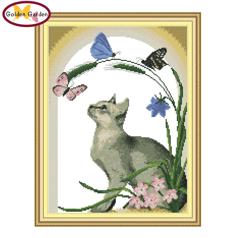 Картина «кошка и бабочка» GG, Набор для вышивки крестиком, пакет для вышивки животным Joy Sunday 11CT, вышивка крестиком для домашнего декора
Картина «кошка и бабочка» GG, Набор для вышивки крестиком, пакет для вышивки животным Joy Sunday 11CT, вышивка крестиком для домашнего декора