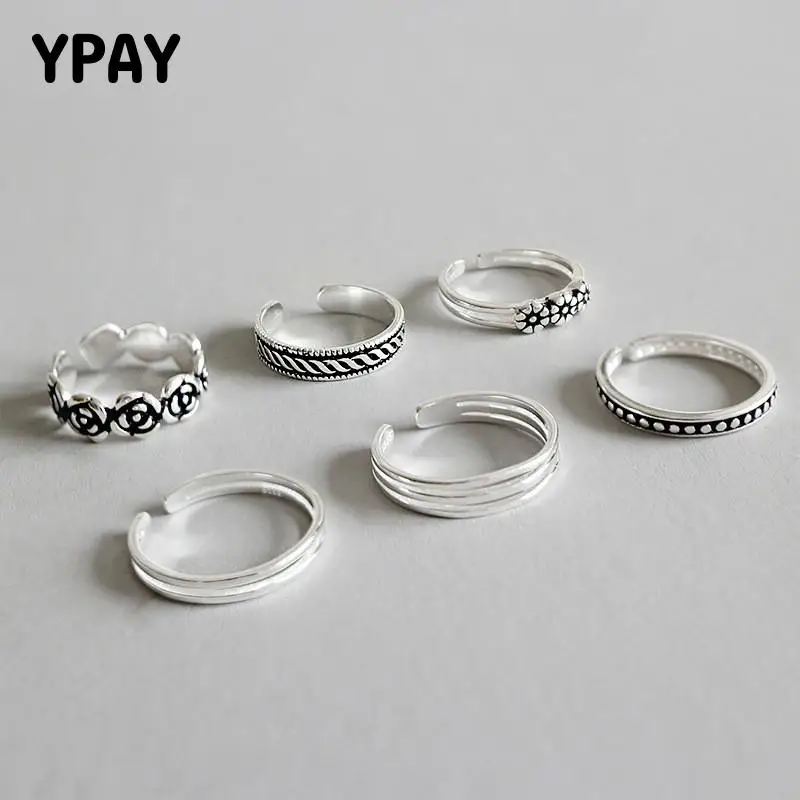 YPAY 6 Styles 100% Real 925 Sterling Silver Open Rings Retro Hollow Flower Adjustable Finger Rings Fine Party Jewelry YMR525
YPAY 6 Styles 100% Real 925 Sterling Silver Open Rings Retro Hollow Flower Adjustable Finger Rings Fine Party Jewelry YMR525