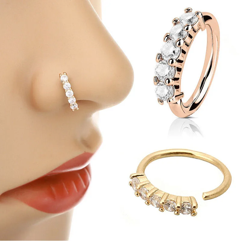 1 Pcs Piercing Nose Ring Expander Seamless Segment Ear Nose Hoops Gold Color Cz Tragus Cartilage Earrings Nostril Body Jewelry
1 Pcs Piercing Nose Ring Expander Seamless Segment Ear Nose Hoops Gold Color Cz Tragus Cartilage Earrings Nostril Body Jewelry