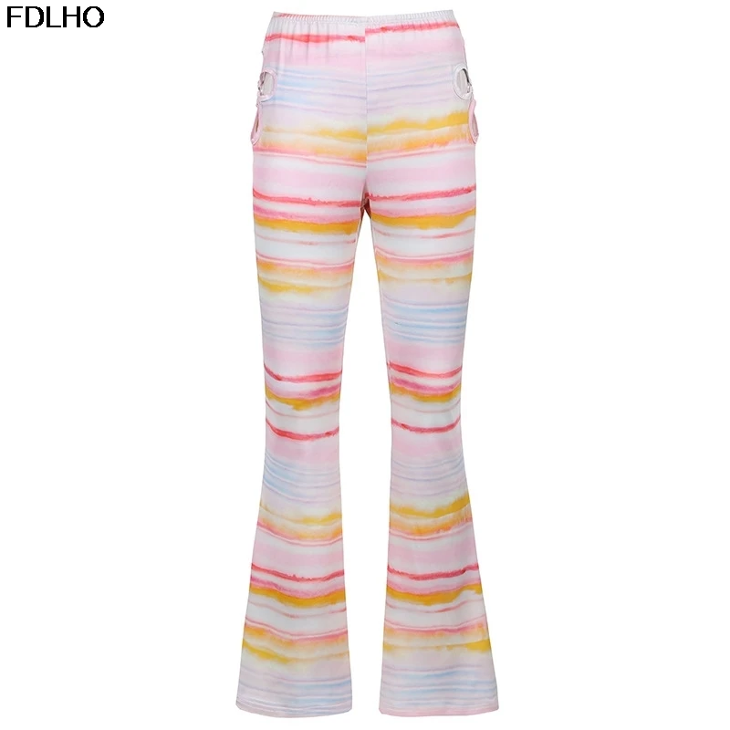 2021 Summer Tie Dye Print Wide Leg Pants Women Tops Y2K Spring High Waist Vintage Sexy Casual Fashion Hollow Out Trouser
2021 Summer Tie Dye Print Wide Leg Pants Women Tops Y2K Spring High Waist Vintage Sexy Casual Fashion Hollow Out Trouser