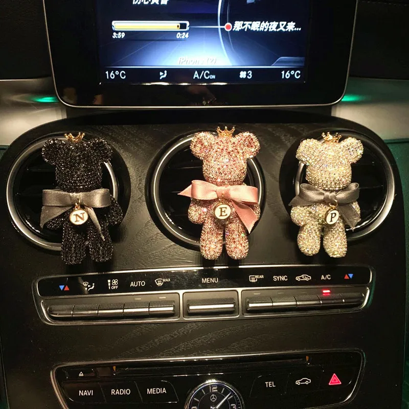 New Charm Bear Air Freshener Ornaments Creative Crystal Diamond Decoration Air Outlet Car Aromatherapy Accessories
New Charm Bear Air Freshener Ornaments Creative Crystal Diamond Decoration Air Outlet Car Aromatherapy Accessories