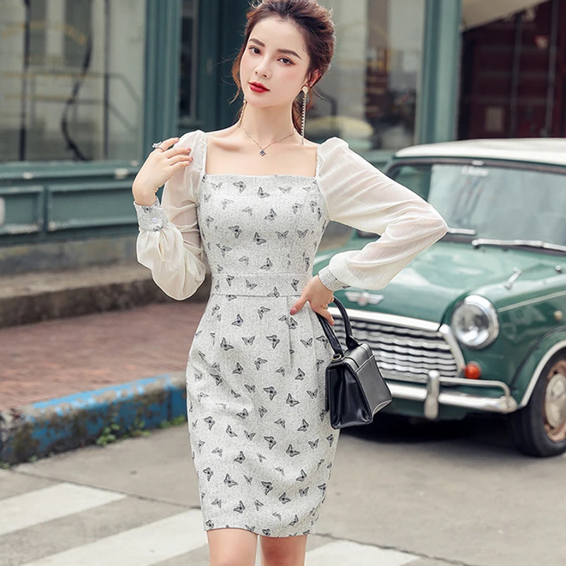 spring autumn comfortable slim Butterfly print sexy formal dress temperamental perspective sleeves OL elegant slim pencil dress
spring autumn comfortable slim Butterfly print sexy formal dress temperamental perspective sleeves OL elegant slim pencil dress