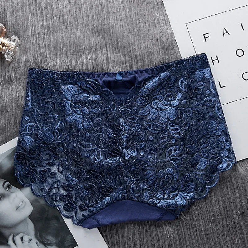 Women mid-waist lace panties transparent and seamless, large size hip briefs, cotton crotch, ladies panties 
Women mid-waist lace panties transparent and seamless, large size hip briefs, cotton crotch, ladies panties