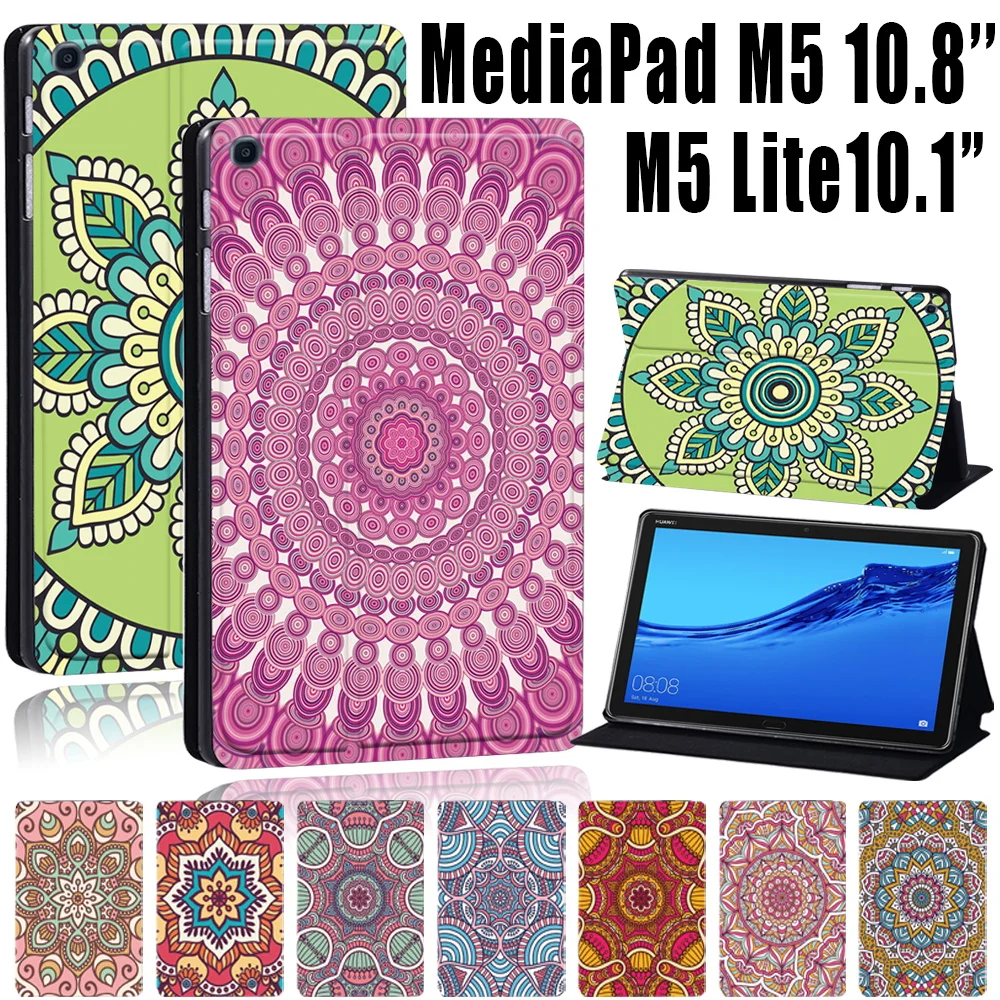Tablet Case for Huawei MediaPad M5 Lite 10.1"/Huawei MediaPad M5 10.8" Mandala Series Protective Case Leather Flip Cover Case
Tablet Case for Huawei MediaPad M5 Lite 10.1"/Huawei MediaPad M5 10.8" Mandala Series Protective Case Leather Flip Cover Case
