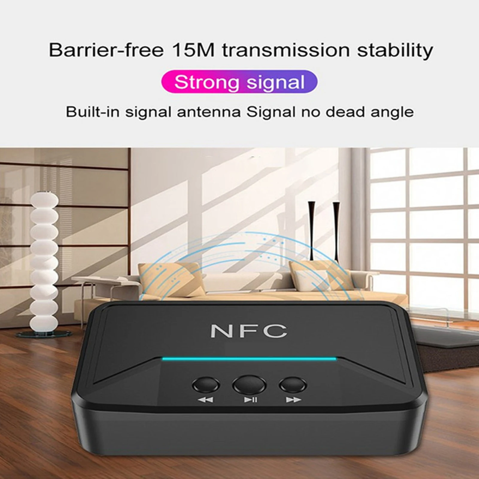 Автомобильный беспроводной NFC Bluetooth 5 0 ресивер AV AUX HiFi стерео аудио музыкальный