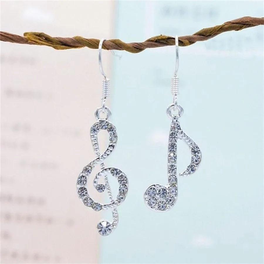 Creative Crystal Music Note Ear Stud For Women Girl Trendy Geometric Music Asymmetrical Earrings Jewelry Gift 
Creative Crystal Music Note Ear Stud For Women Girl Trendy Geometric Music Asymmetrical Earrings Jewelry Gift
