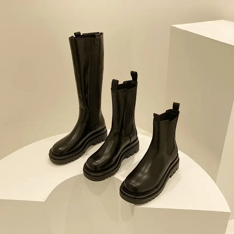 Women Boots Ladies Shoes Slip on Ankle Mid Calf Boots Platform Non Slip PU Leather Soft Footwear Woman Fashion Autumn Winter New
Women Boots Ladies Shoes Slip on Ankle Mid Calf Boots Platform Non Slip PU Leather Soft Footwear Woman Fashion Autumn Winter New