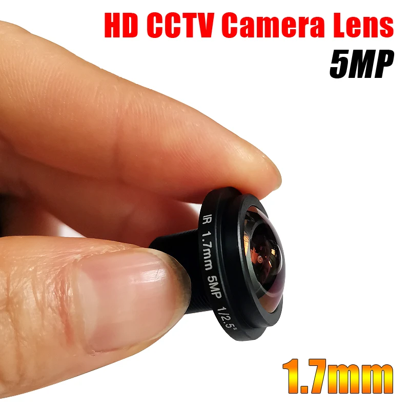 

1.7mm Fisheye Lens 5MP For HD CCTV IP POE Camera M12 Mount 1/2.5" F2.0 180Degree Wide Angle Panoramic CCTV Lens