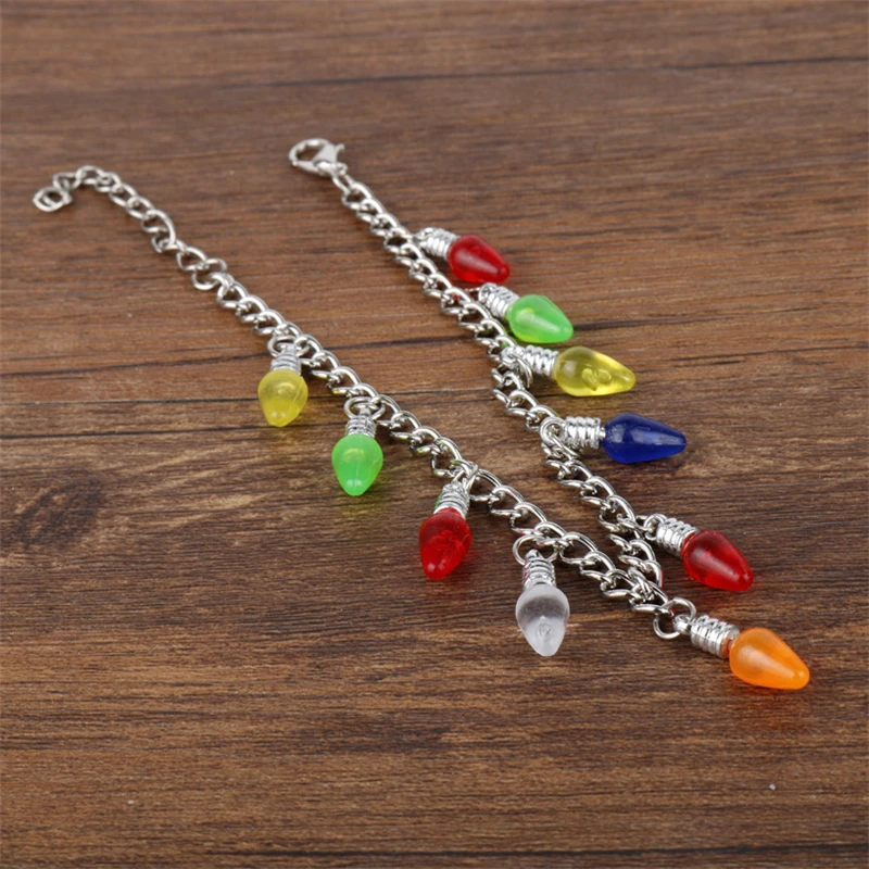 Stranger Things Cosplay Bracelet Color Light Bulb Tassel Pendant Adult COS Accessories Props Christmas Halloween Gift
Stranger Things Cosplay Bracelet Color Light Bulb Tassel Pendant Adult COS Accessories Props Christmas Halloween Gift