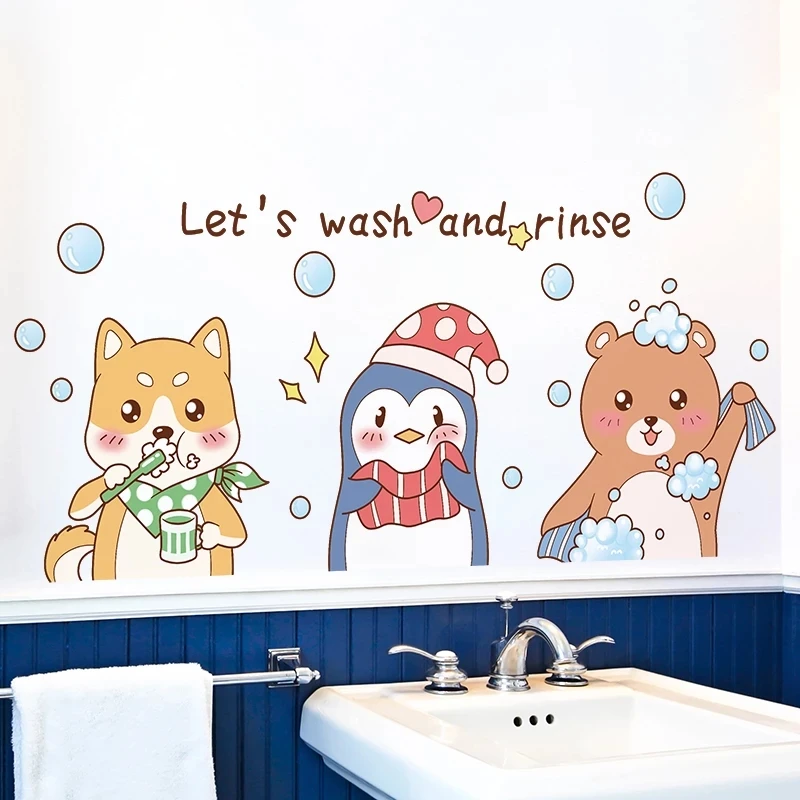Cartoon Three Dogs Animals Wall Stickers DIY Dog Bear Penguin Mural Decals for Kids Rooms Baby Bedroom Bathroom Home Decoration
Cartoon Three Dogs Animals Wall Stickers DIY Dog Bear Penguin Mural Decals for Kids Rooms Baby Bedroom Bathroom Home Decoration