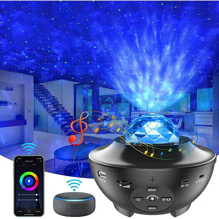 Party Stage Laser Light Night Light Projector De Clear LED Usb Bluetooth Music Ocean Water Pattern Starry Sky Projector Light
Party Stage Laser Light Night Light Projector De Clear LED Usb Bluetooth Music Ocean Water Pattern Starry Sky Projector Light