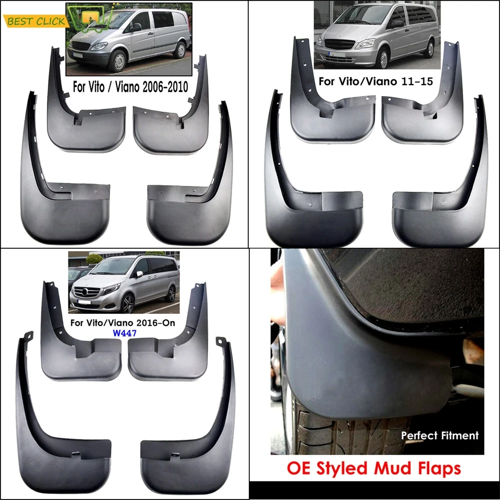 Для Mercedes Benz V Class Vito W447 Viano W639 Брызговики V250 Автомобильные 2006 2019 Metris