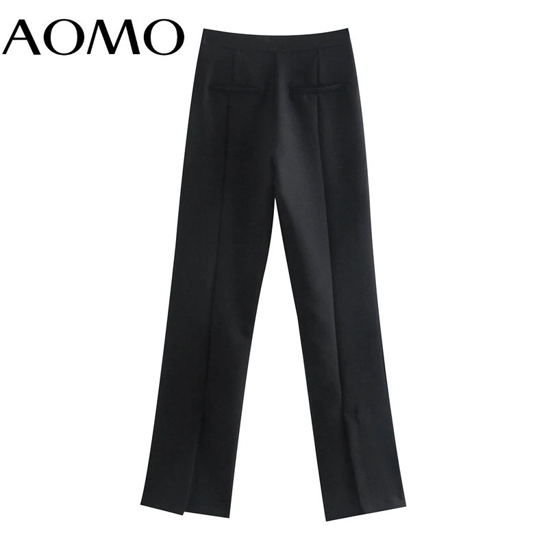 AOMO Fashion Women Black Long Suit Pants Trousers Pockets High Waist Office Lady Pants Pantalon JE125A
AOMO Fashion Women Black Long Suit Pants Trousers Pockets High Waist Office Lady Pants Pantalon JE125A