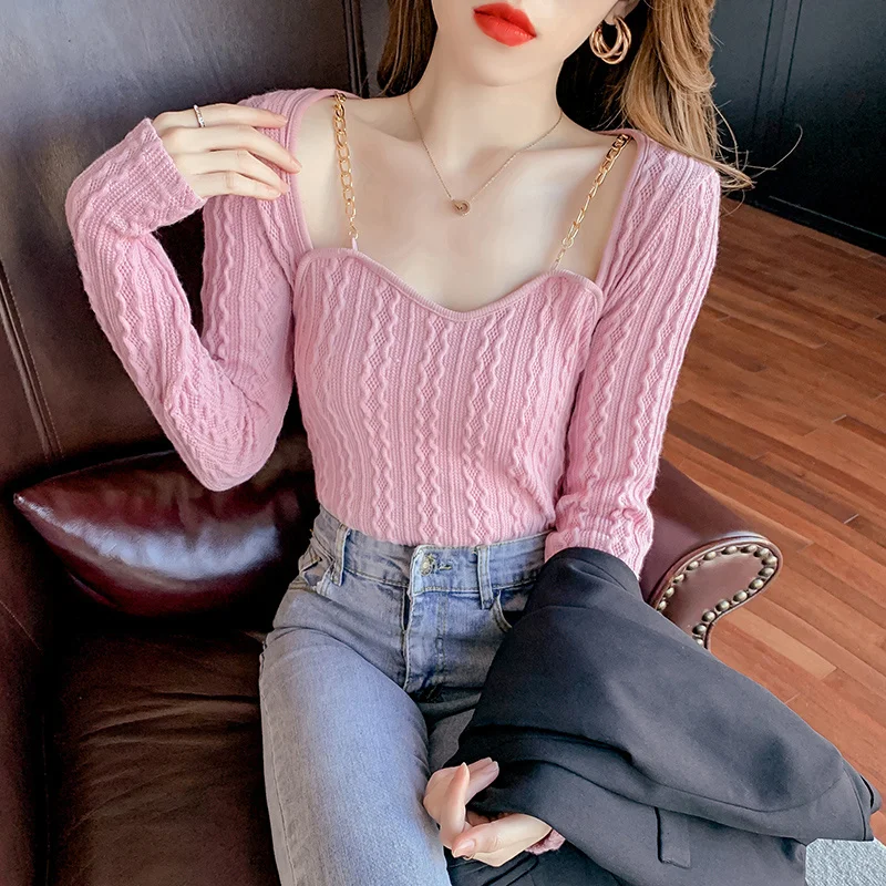 2021 New Western Style Design Off-shoulder Sexy Knitwear Outer Wear Underwear 
2021 New Western Style Design Off-shoulder Sexy Knitwear Outer Wear Underwear