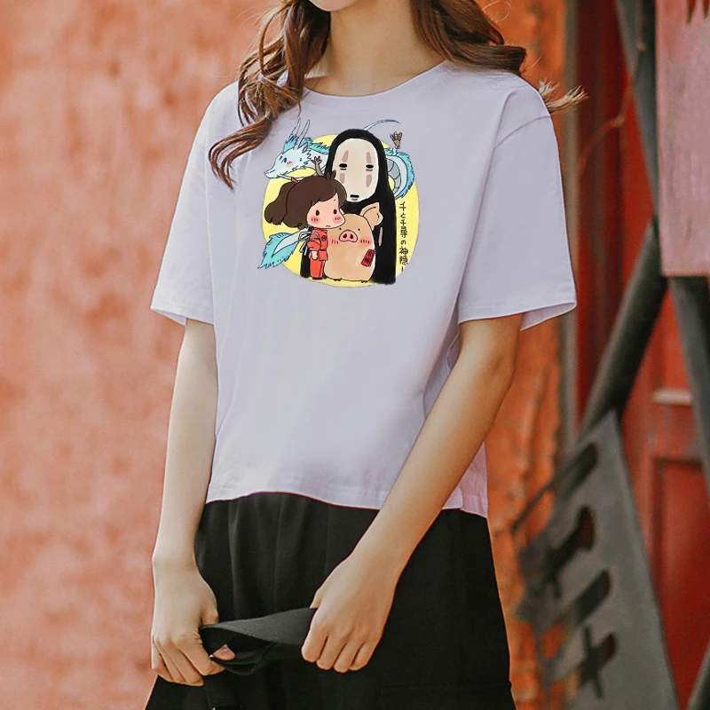 Summer cotton loose women's O Collar T-shirt Japanese anime cute Totoro printed T-shirt for couples Harajuku Fashion Kawaii Tops
Summer cotton loose women's O Collar T-shirt Japanese anime cute Totoro printed T-shirt for couples Harajuku Fashion Kawaii Tops