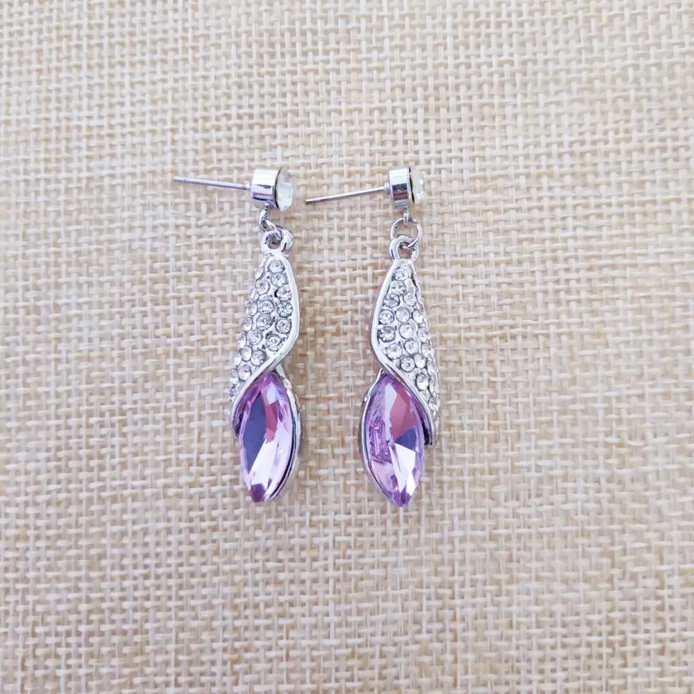 QiLeSen Fine jewelry 925 sterling silver suitable for ladies wedding earrings, Desert Light Silver Light Purple earrings YW110
QiLeSen Fine jewelry 925 sterling silver suitable for ladies wedding earrings, Desert Light Silver Light Purple earrings YW110