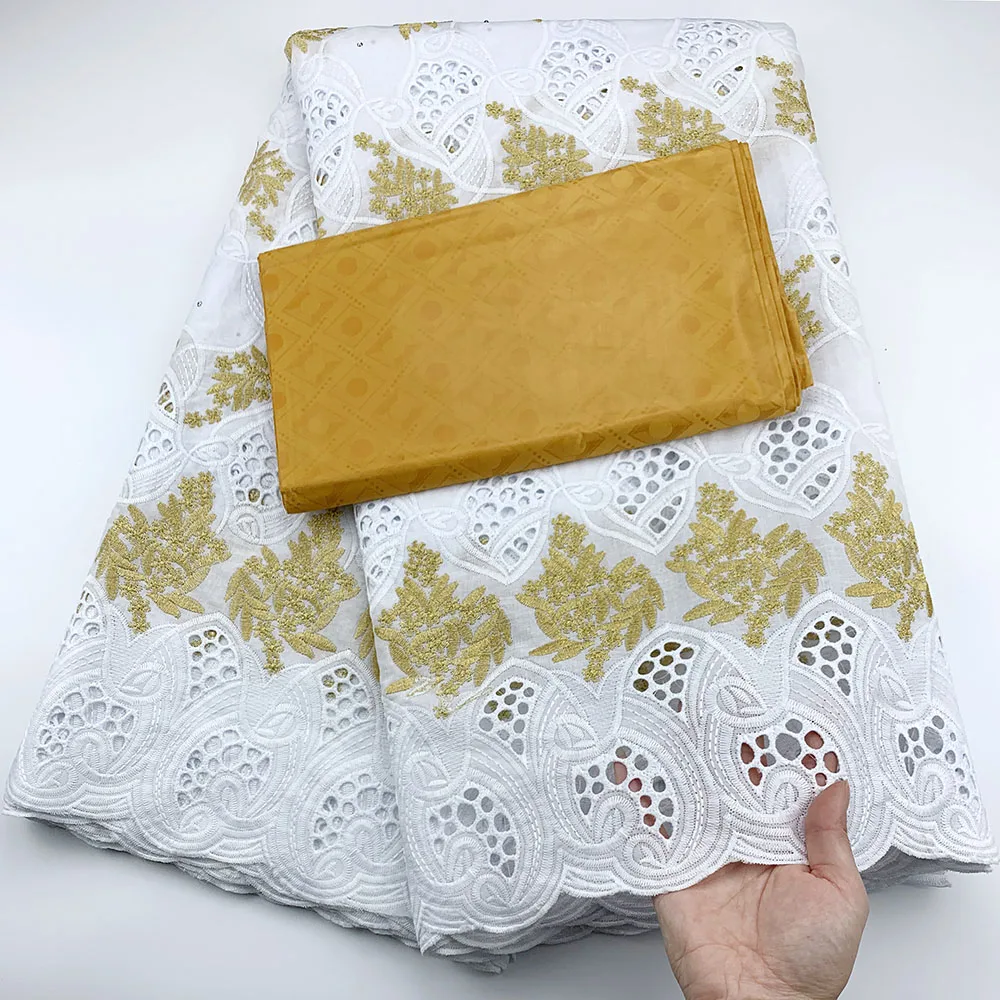 Unique Swiss Lace Fabric African Bazin Riche Fabric 2.5+2.5Yards Latest White+Brown Swiss Voile Lace In Switzerland For Dress WF
Unique Swiss Lace Fabric African Bazin Riche Fabric 2.5+2.5Yards Latest White+Brown Swiss Voile Lace In Switzerland For Dress WF
