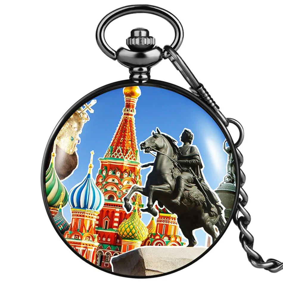 Retro Black Russian Landmark Building Printed Quartz Pocket Watch Pendant Clock Fob Chain Retro Watches Collection Timepiece
Retro Black Russian Landmark Building Printed Quartz Pocket Watch Pendant Clock Fob Chain Retro Watches Collection Timepiece