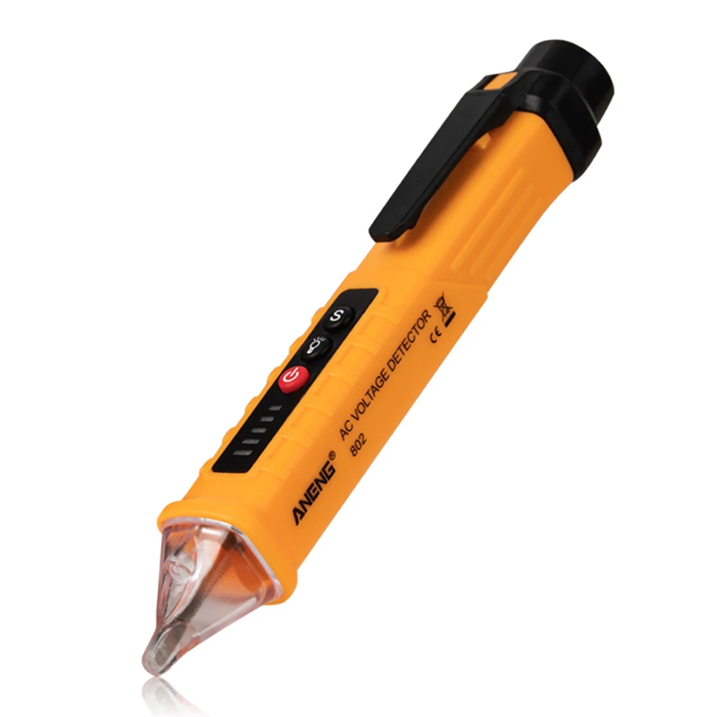 ANENG VD802 Non-contact AC Voltage Detector Tester Meter 12V-1000v Pen Style Electric Indicator LED Voltage Meter Vape Pen Tool
ANENG VD802 Non-contact AC Voltage Detector Tester Meter 12V-1000v Pen Style Electric Indicator LED Voltage Meter Vape Pen Tool