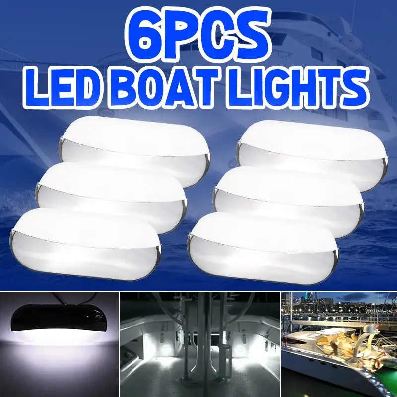 6pcs DC12V Marine Boat Transom LED Wall Light Stainless Steel White LED Tail Lamp Yacht Accessories IP67 Corridor Lighting Lamp
6pcs DC12V Marine Boat Transom LED Wall Light Stainless Steel White LED Tail Lamp Yacht Accessories IP67 Corridor Lighting Lamp