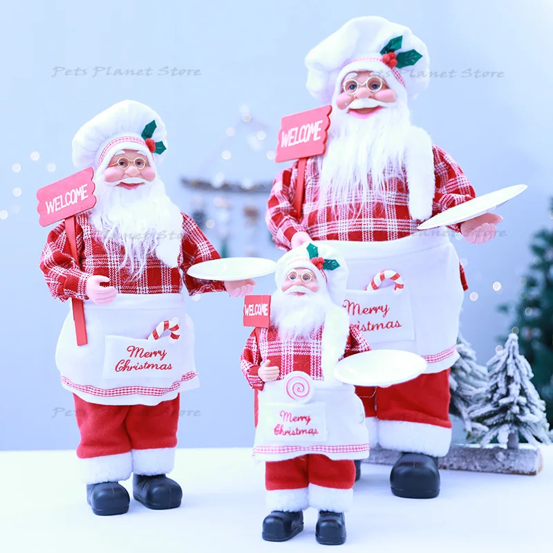 Christmas chef Santa Claus doll creative gifts for standing elderly window restaurant decoration ornaments
Christmas chef Santa Claus doll creative gifts for standing elderly window restaurant decoration ornaments