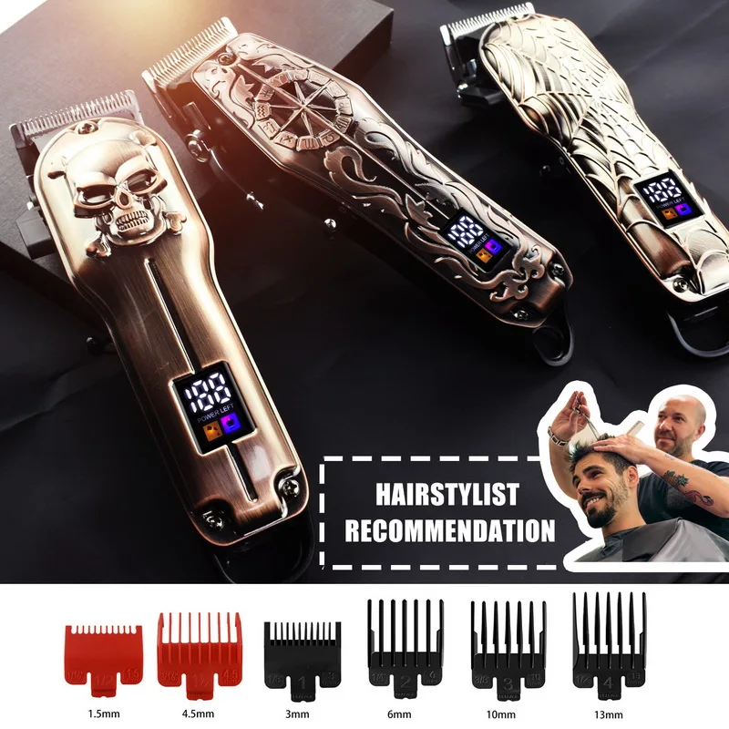 New Cordless Hair Clipper Carving Electric Hair Clippers LCD power Display USB Rechargeable Retro Oil Head Hair Trimmers For Men
New Cordless Hair Clipper Carving Electric Hair Clippers LCD power Display USB Rechargeable Retro Oil Head Hair Trimmers For Men