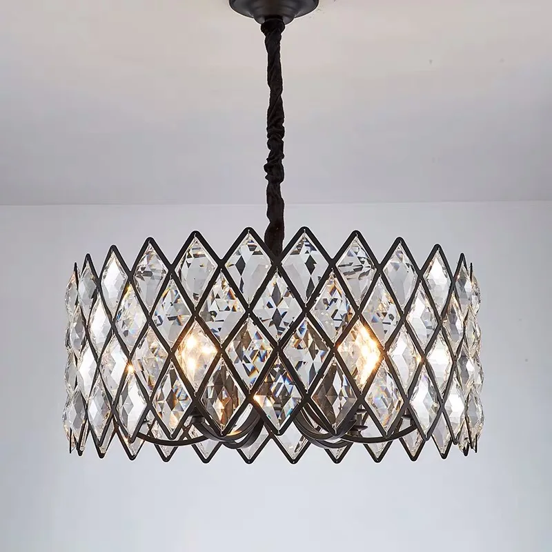 Modern crystal hanging chandelier black round lustre design led chandeliers for living dining room lights bedroom lamp
Modern crystal hanging chandelier black round lustre design led chandeliers for living dining room lights bedroom lamp