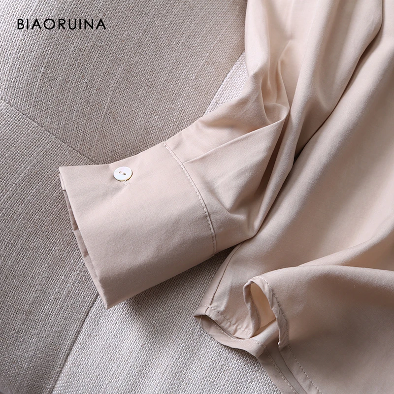 BIAORUINA Women's Minimalist Single Breasted Pure Color All-match Loose Shirt Turn-down Collar Long Sleeve OL Style Blouse Tops
BIAORUINA Women's Minimalist Single Breasted Pure Color All-match Loose Shirt Turn-down Collar Long Sleeve OL Style Blouse Tops