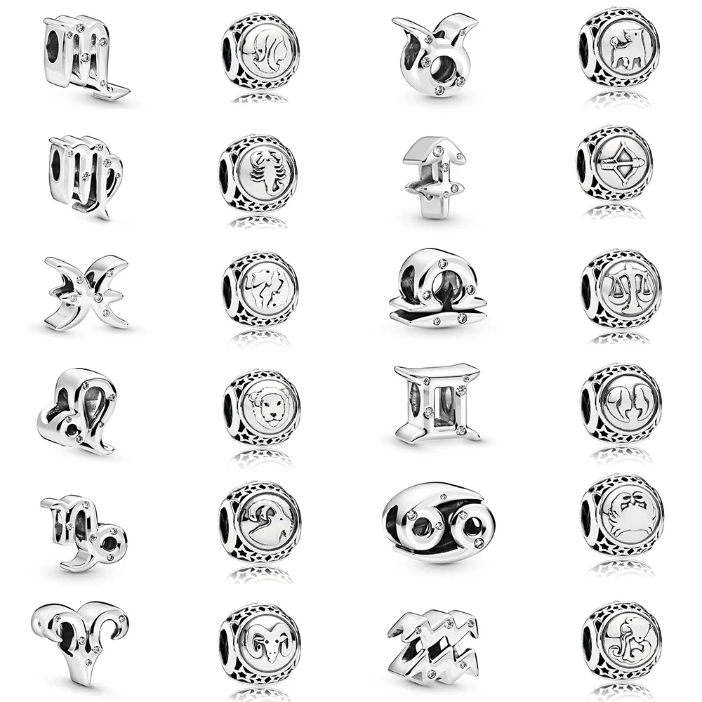 925 Sterling Silver Beads Charms Twelve Constellations Symbol Zodiac Signs For Women Pandora Charms 925 Original Bracelet
925 Sterling Silver Beads Charms Twelve Constellations Symbol Zodiac Signs For Women Pandora Charms 925 Original Bracelet