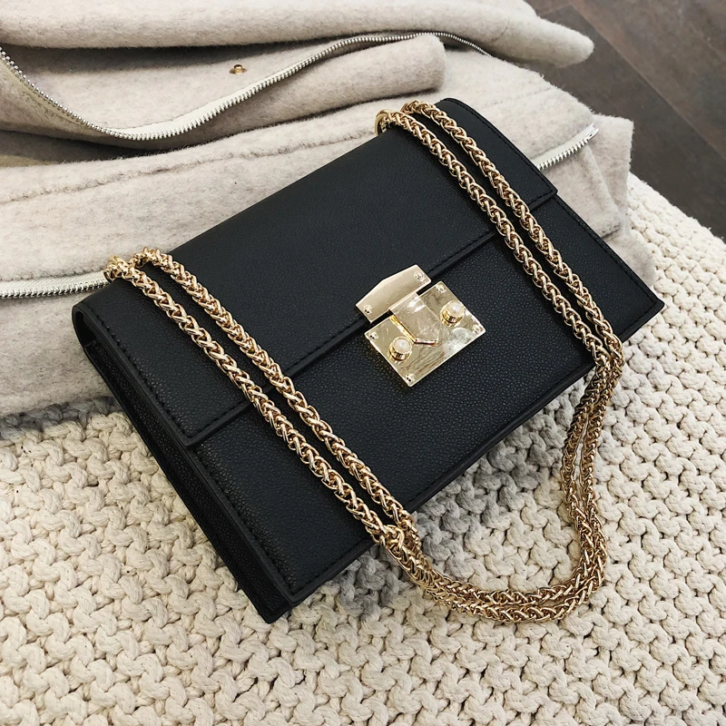 Elegant Female Square Crossbody Bags 2019 Fashion Quality Luxury Handbag PU Leather Women Bags Lock Chain Shoulder Messenger Bag 
Elegant Female Square Crossbody Bags 2019 Fashion Quality Luxury Handbag PU Leather Women Bags Lock Chain Shoulder Messenger Bag