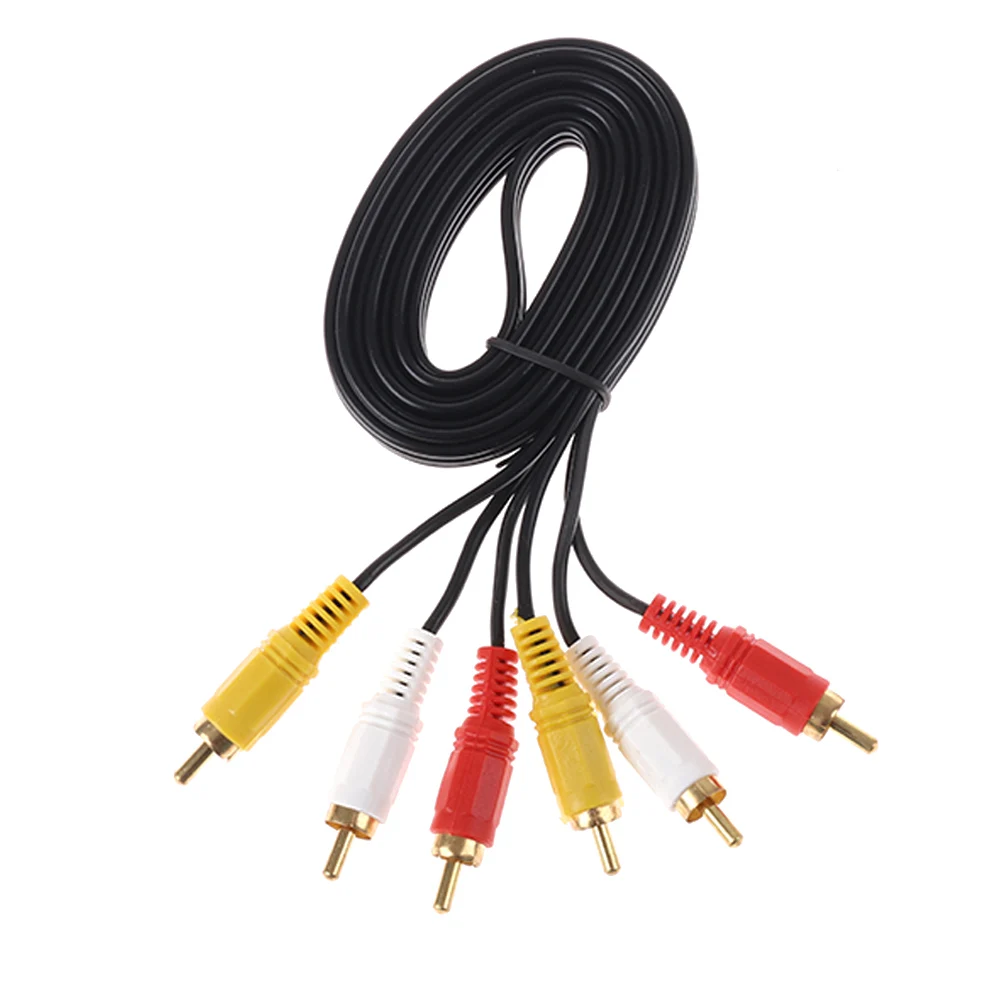1 шт. 5 футов м позолоченный 3 RCA на композитный штекер для мужчин аудио/видео av