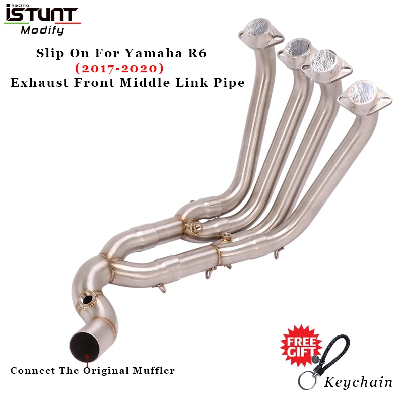 Motorcycle Exhaust System Escape Modified Stainless Steel Front Middle Link Pipe For Yamaha YZF-R6 r6 2017 2018 2019 2020
Motorcycle Exhaust System Escape Modified Stainless Steel Front Middle Link Pipe For Yamaha YZF-R6 r6 2017 2018 2019 2020