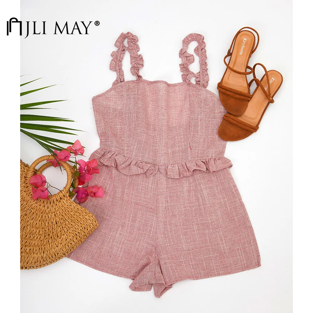 JLI MAY Women's Playsuit Summer Casual Solid Strapless Spaghetti Strap Backless High Waist Slim Ruffles Short Playsuits
JLI MAY Women's Playsuit Summer Casual Solid Strapless Spaghetti Strap Backless High Waist Slim Ruffles Short Playsuits