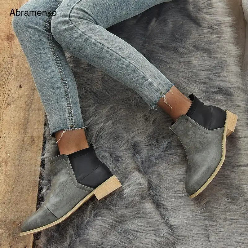 Boots Woman Thick Heel Boots Shoes Martin Boots Women Chunky Ankle Colorblock Leather Boot High Heel Pointed Toe Plus Size 35-43
Boots Woman Thick Heel Boots Shoes Martin Boots Women Chunky Ankle Colorblock Leather Boot High Heel Pointed Toe Plus Size 35-43