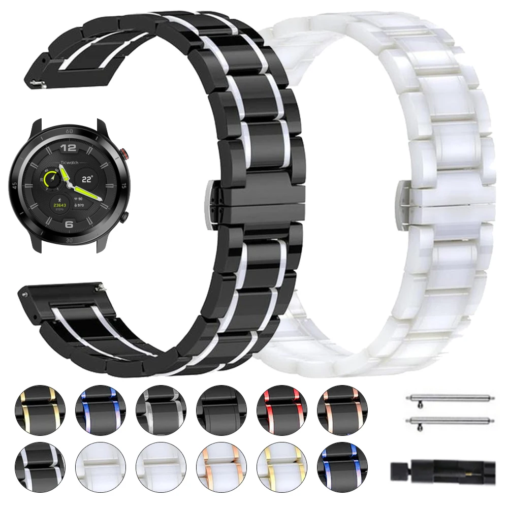 Wrist Strap for TicWatch Pro 3 Ultra GPS/E3 Band Wristband for TicWatch Pro 2021/GTX/E2 Luxury Ceramics Watchband 20mm 22mm
Wrist Strap for TicWatch Pro 3 Ultra GPS/E3 Band Wristband for TicWatch Pro 2021/GTX/E2 Luxury Ceramics Watchband 20mm 22mm