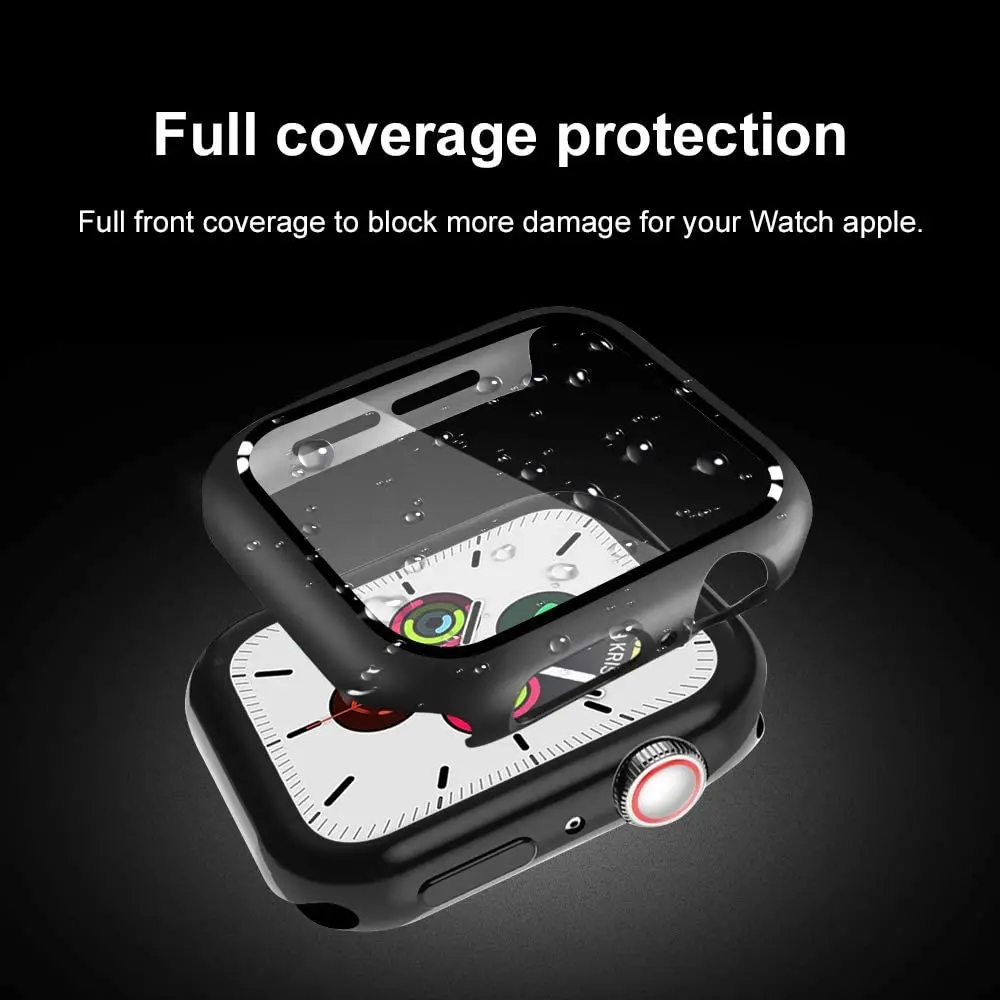 Case + Glass For Apple Watch Screen Protector 3D 9H Thin Bumper Full Coverage Case For Iwatch Series 5 4 40mm 44mm Protective
Case + Glass For Apple Watch Screen Protector 3D 9H Thin Bumper Full Coverage Case For Iwatch Series 5 4 40mm 44mm Protective