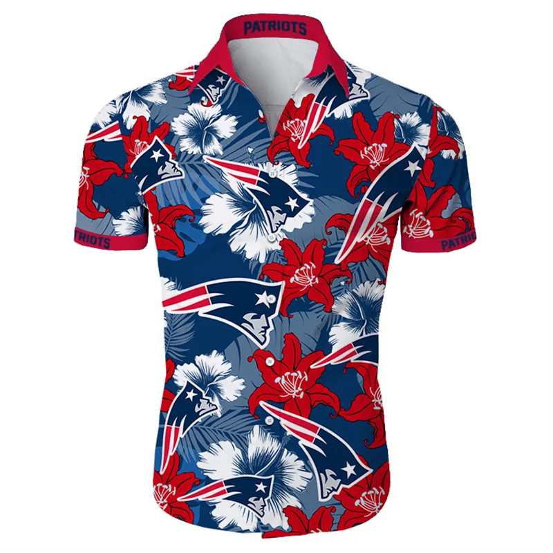 2021 New England men's 3D Patriots flower shirts Casual tops
2021 New England men's 3D Patriots flower shirts Casual tops