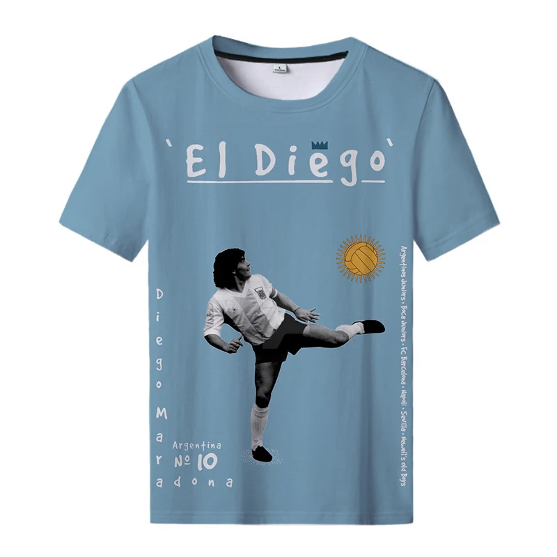 Diego Armando Maradona Short Sleeved Argentina T-Shirt Glory World Cup Soccer Summer Men's And Women's Casual Classic T-Shirt
Diego Armando Maradona Short Sleeved Argentina T-Shirt Glory World Cup Soccer Summer Men's And Women's Casual Classic T-Shirt