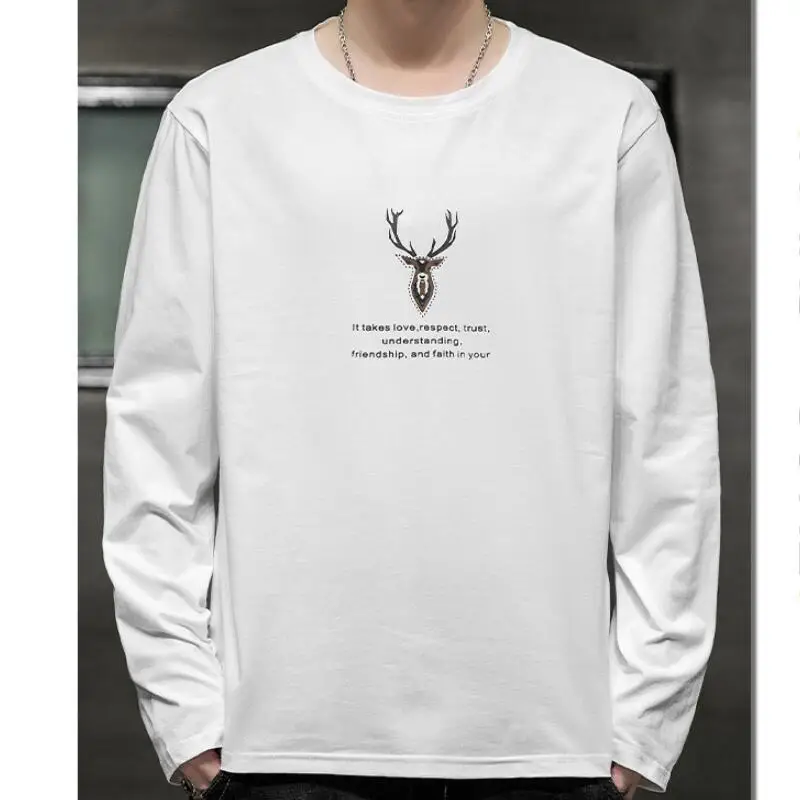 2021 Long-sleeved T-shirt Men's Tide Brand Autumn Winter Casual Loose Top Clothes Trend Color Matching Bottoming Shirt
2021 Long-sleeved T-shirt Men's Tide Brand Autumn Winter Casual Loose Top Clothes Trend Color Matching Bottoming Shirt
