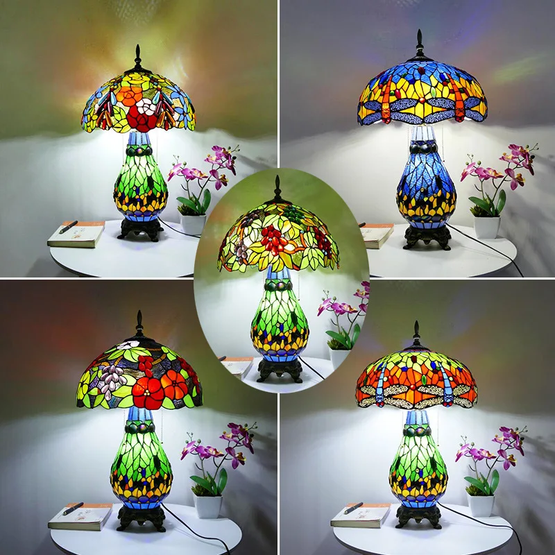 Modern Tiffany Bedroom Bedside Lamp Decorative Desk Lamp European Mediterranean Dragonfly Green Living Room Study Table Lamps
Modern Tiffany Bedroom Bedside Lamp Decorative Desk Lamp European Mediterranean Dragonfly Green Living Room Study Table Lamps