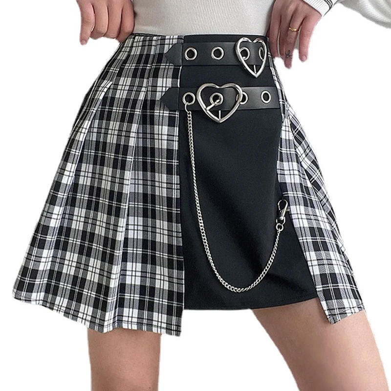 Летняя плиссированная Женская юбка Y2k Mall Goth в клетку, короткая юбка фигуристки с высокой талией, альтернативная одежда, мини-юбки А-силуэта
Летняя плиссированная Женская юбка Y2k Mall Goth в клетку, короткая юбка фигуристки с высокой талией, альтернативная одежда, мини-юбки А-силуэта