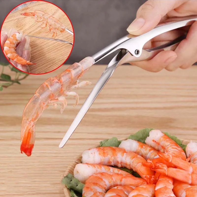1Pcs Shrimp Peeler Stainless Steel Practical shrimp peeling tongs Shrimp Opener Shrimp Peeling Clip Home kitchen gadget Supplies
1Pcs Shrimp Peeler Stainless Steel Practical shrimp peeling tongs Shrimp Opener Shrimp Peeling Clip Home kitchen gadget Supplies