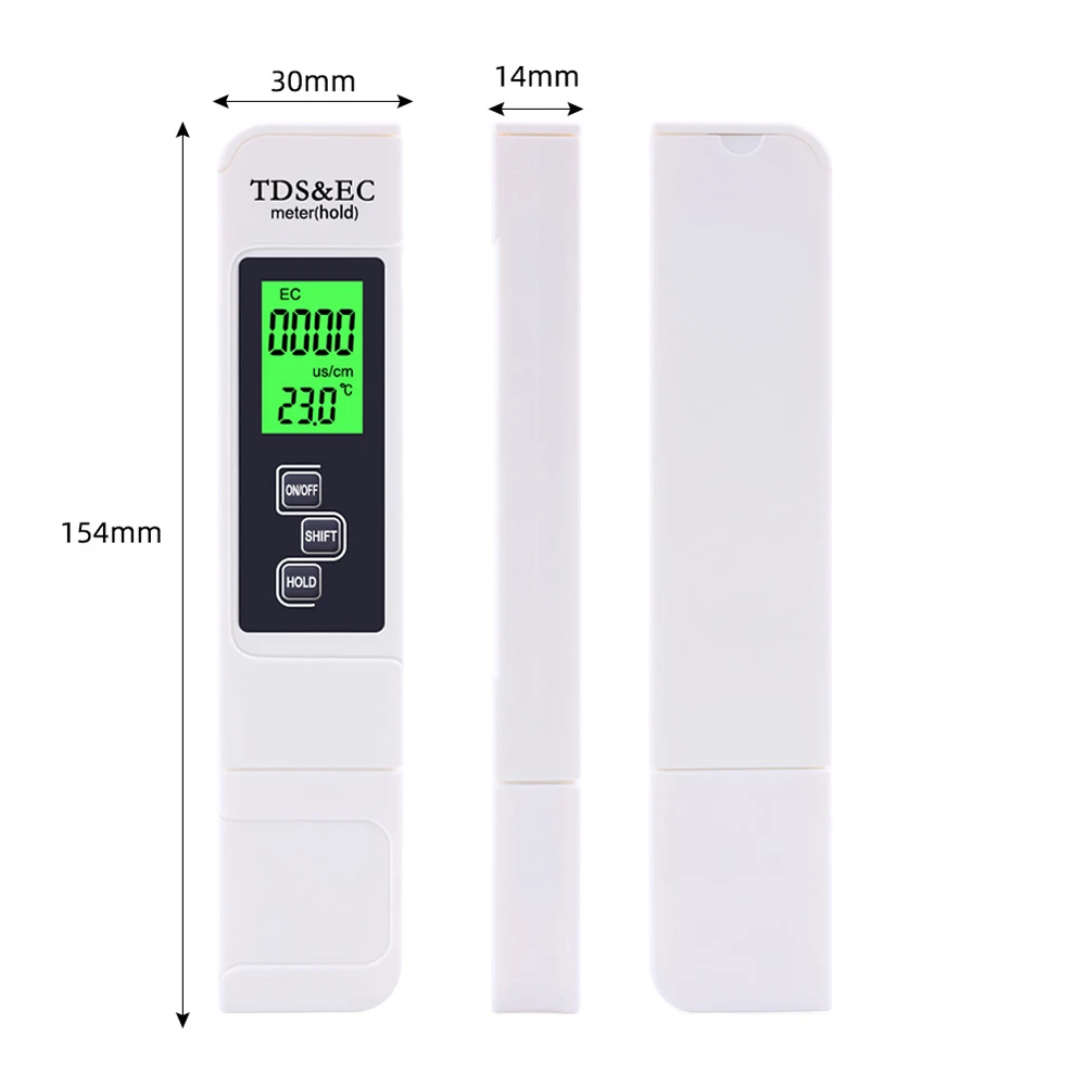 3-in-1 Multifunctional Water Quality Detector Portable TDS Pen Tester EC Meter Accurate Water Quality Measurement Tool
3-in-1 Multifunctional Water Quality Detector Portable TDS Pen Tester EC Meter Accurate Water Quality Measurement Tool