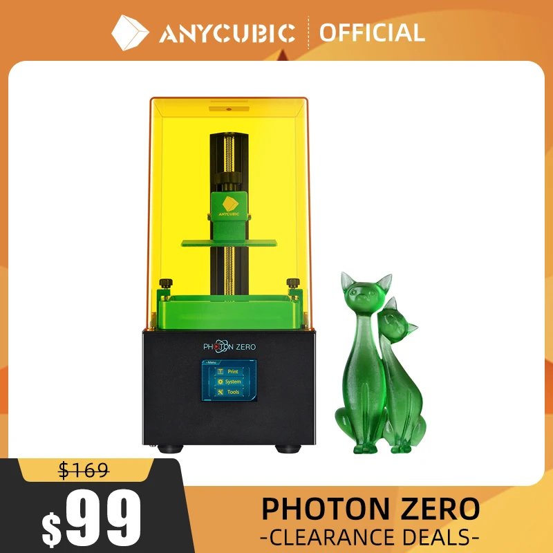 

(Clearance Deals) ANYCUBIC Photon Zero 3D Printer, LCD Resin 3D Printers Assembled with UV Cooling System & Upgraded UV Module