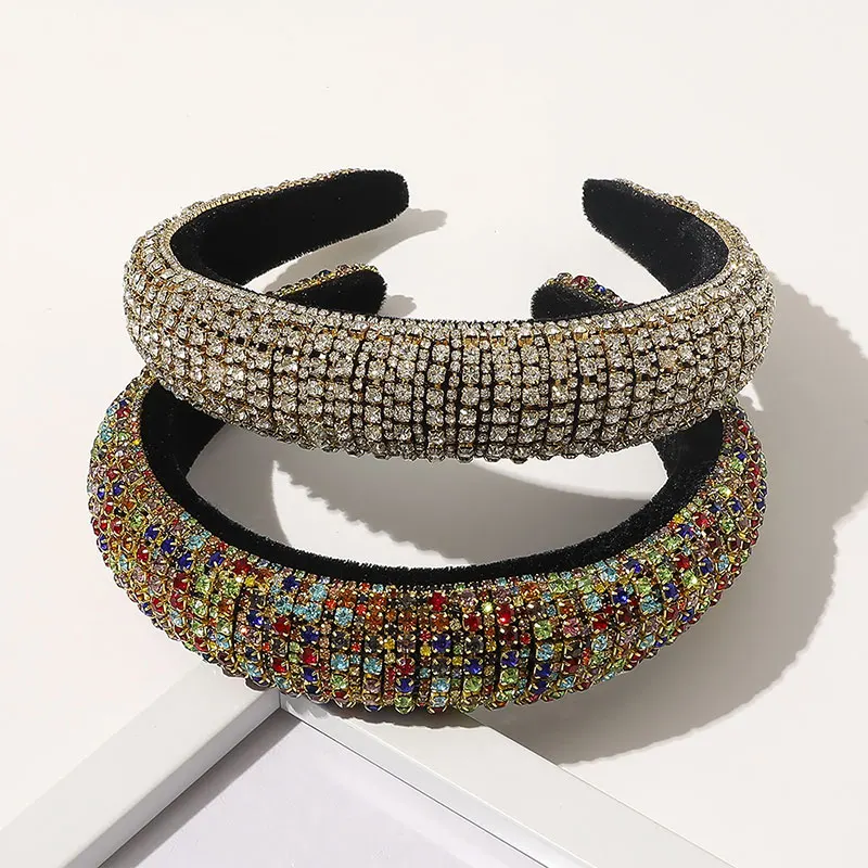 Luxury Thick Sponge Full Rhinestone Women Headband Rhinestone Padded Wide Head Hoop Crystal Hairband Party Hair Accessories New
Luxury Thick Sponge Full Rhinestone Women Headband Rhinestone Padded Wide Head Hoop Crystal Hairband Party Hair Accessories New